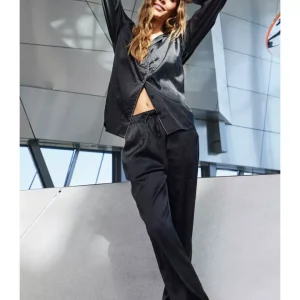 Satin Pysjamas – Black