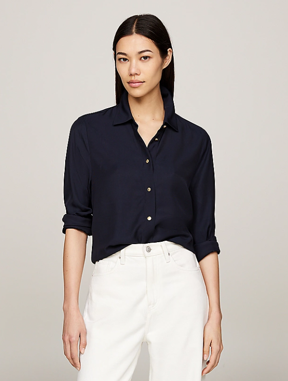 TH Gold Button Viscose Shirt - Image 2