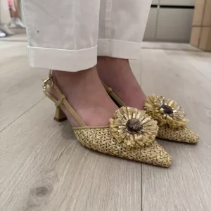 Doha Slingbacks – Gold Nature